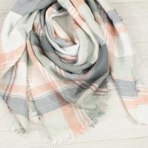 New Double Sided Soft & Cozy Blanket Plaid Scarf ❤️